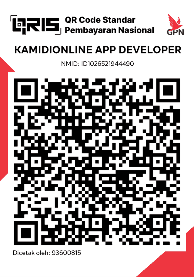 QRIS KAMIDIONLINE APP DEVELOPER